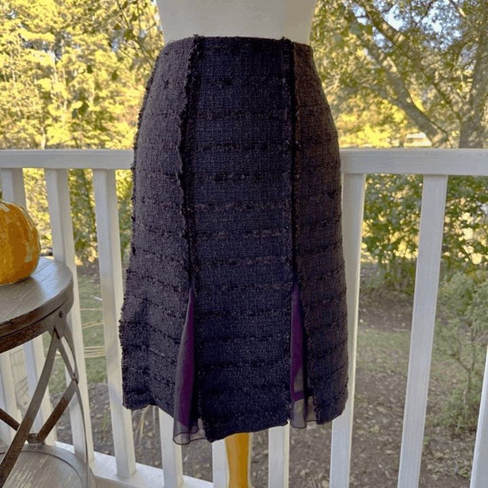 Worth Purple Crochet Overlay Flippy Skirt | 4